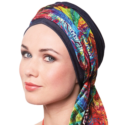 Turban arc en ciel - Accessoire prothèse médicale Héricourt